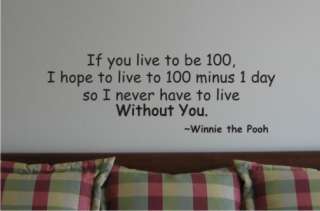 Winnie the Pooh Quote BVinyl Wall Art Decal Sticker  