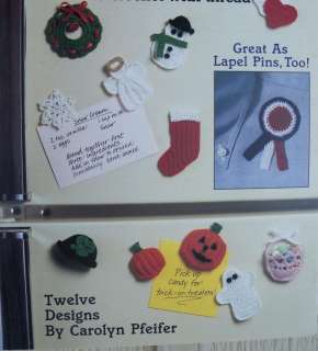 HOLIDAY MAGNETS Crochet Pattern THREAD Leisure Arts WOW  