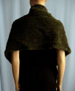 This stole is made of strips of mink fur knitted into a loose mesh 