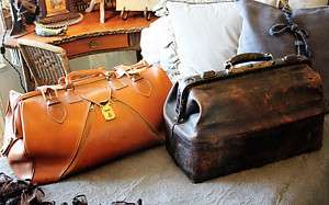 Worn Leather Vintage Black Suitcase/Dr Bag  