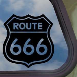  Route 666 Satanic Rob Zombie Devil Black Decal Car Sticker 