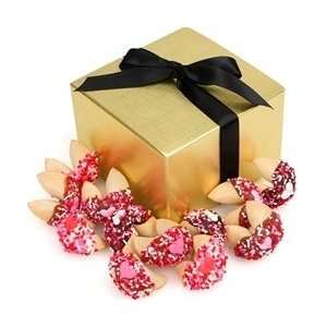 Romantic Hand Dipped Gourmet Fortune Cookies   Gift Box of 48:  