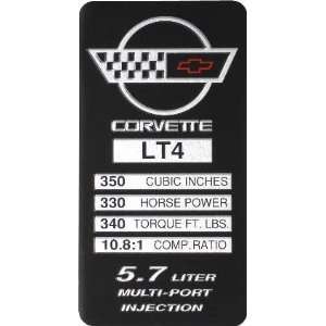  1996 Corvette Console Engine Spec Plate LT 4 Automotive