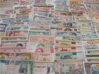 100 world banknote UNC + North Korea Specimen set 1w 100w, total 105 