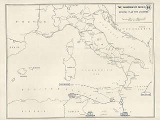 World War II Maps   Allied Invasion of Sicily