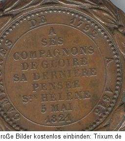 FRANCE NAPOLEON St. Helena Medal 1792 1815 Campaign Medal  
