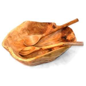 Root Wood Extra Large Bowl with Root Servers: Home 