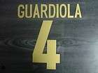 NEW GUARDIOLA #4 Barcelona Home 1999 2000 GOLD PU Name