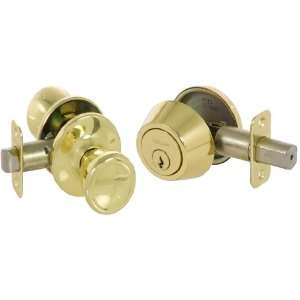  Callan KA3003 Bradford Polished Brass Keyed Entry Knobset 