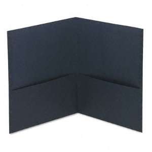    Two Pocket Portfolio Embossed Leather Grain Paper Electronics