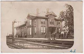 Real Photo Postcard~Railroad Depot~Brookfield, Missouri  