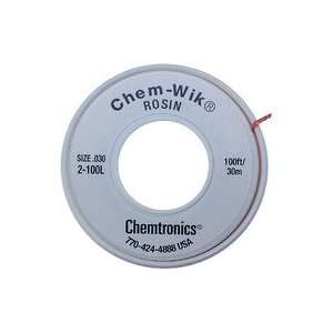 Chemtronics 2 100L   Chemtronics Chem Wik Desoldering Braid, Rosin 