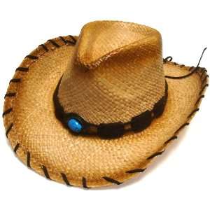   Straw Cowboy Hat Outdoor Fishing Palm Straw Hat