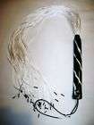 White & Black Knotted Nylon Flogger Whip Floggers Crop