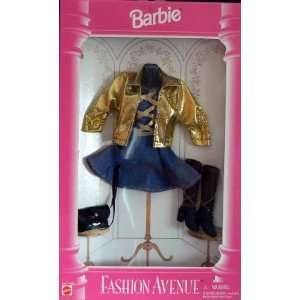   Fashion Avenue   Blue Denum Dress with Gold lame jacket: Toys & Games