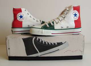   All Star Converse Shoes Sneakers Mexican Italian Flag NOS 5  