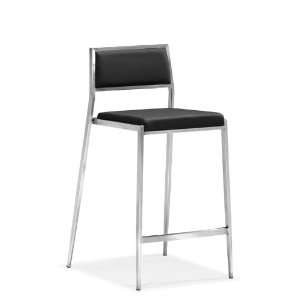  Zuo Dolemite Counter Chair Black (set of 2): Home 