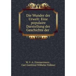   der . Carl Gottfried Wilhelm Vollmer W. F. A. Zimmermann  Books