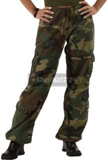 Womens Vintage Military Camo Paratrooper Fatigues  