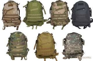   MILITARY COMBAT BACKPACK RUCKSACK HIKING CAMPING BAG CAMOUFLAGE 35L 3D