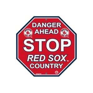   Plastic Stop Sign Danger Ahead Red Sox Country Sports & Outdoors