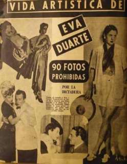 OLD MAGAZINE ARTISTIC LIFE OF EVA DUARTE (PERON)1955///  