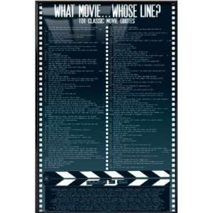  What Movie Whose Line   Framed Poster (101 Classic Movie Quotes 