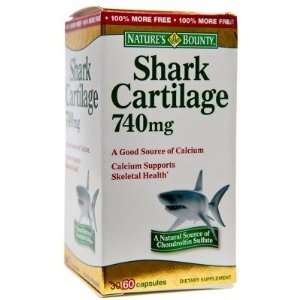  Natures Bounty  Shark Cartilage, 740mg, 30 capsules Pet 