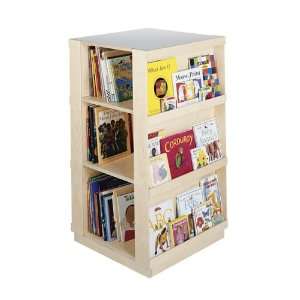  4 Sided Library Book Shelf: Furniture & Decor