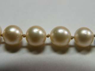 Mikimoto 8.3mm Grad. Pearl Necklace Sterling Silver 16  