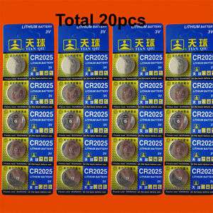 20 X TIANQIU CR2025,BR2025,2025, 3V LITHIUM BATTERIES  