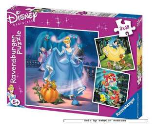   jigsaw puzzle 49 pcs: Disney   Snow White Cinderella Ariel (3x)  