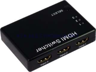 LM31 3x1 HDMI Switch   HDMI 1.3b for 3D TV BlueRay DVD PS3 xBox HD PVR 