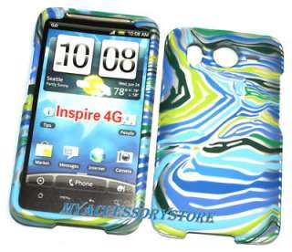 HTC Inspire 4G / Desire HD Zebra Funky Color Rubberized Hard Phone 