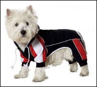 Dog Athletic Track Suit Black Size XS 8  