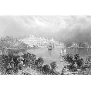 MARYLAND View of City of Baltimore   Antique Print Original Engraving 