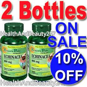 ECHINACEA 400 mg. 200 Capsules Support immune system  