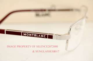 New MONT BLANC Eyeglasses Frames 155 A92 SILVER for Men  