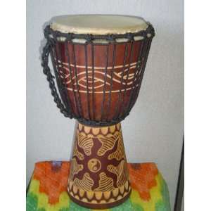   Bongo Drum Model # 40m6, Yin & Yang Design. Musical Instruments
