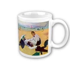  Small Girls On The Beach By Edgar Degas Coffee Cup