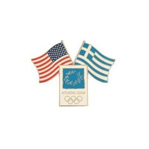 ATHENS OLYMPICS 2004 US GREEK OVERSZ Pin Sports 