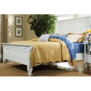   71960 Ashby Patina White Finish Wood King Panel Bed: Home & Kitchen