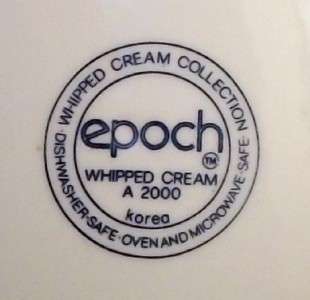 Epoch WHIPPED CREAM BEIGE 2 Dinner Plates GREAT CONDITION  