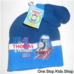 THOMAS THE TRAIN Tank Toddler WINTER SET Cap HAT & MITTENS Gloves 
