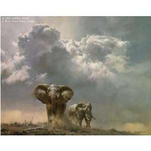   Donald Grant   African Rains Elephants Artists Proof