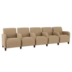    Lesro Vinyl Five Seat Sofa with Center Arms: Office Products