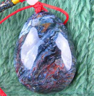 Gold red blue Pietersite Gemstone pendant,Chatoyant  