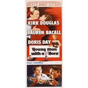 Young Man with a Horn Poster Insert 14x36 Kirk Douglas Lauren Bacall 
