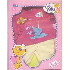  Chou Chou Doll Outfit Water Games Dark Pink& Off White 
