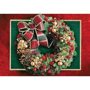  Embellished Christmas Wreath Holiday Cards